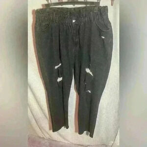 Fashion Nova 3X Stretchy Waist Distressed Jeans